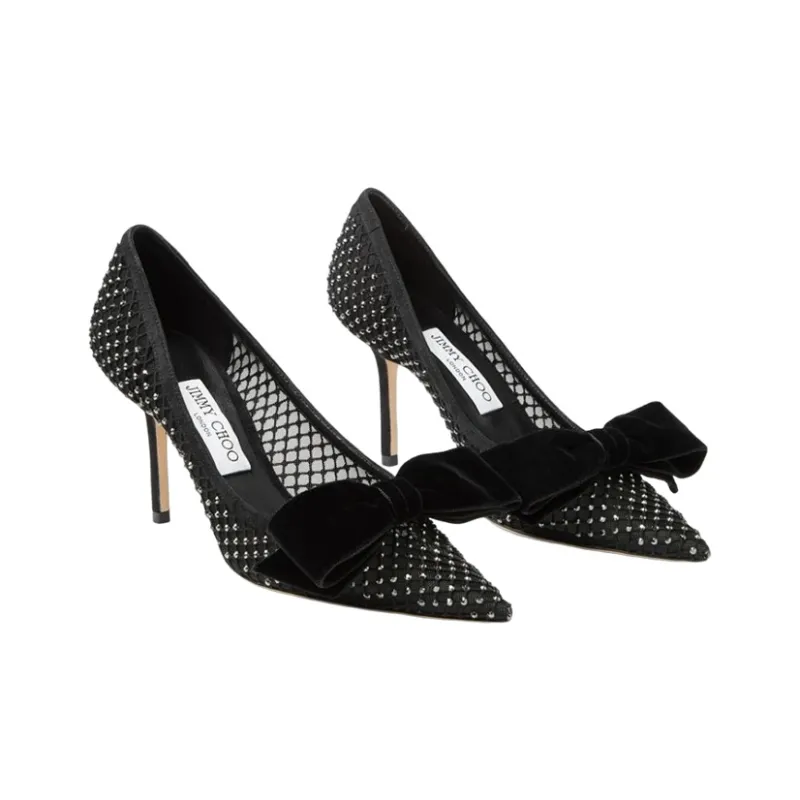 Jimmy Choo LOVE Slim Heel High Heels 8.5cm Women's Black-1