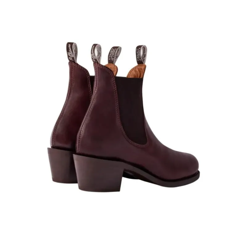 R.M.WILLIAMS Rosebery Short Chelsea Boots Women's Red Brown-3