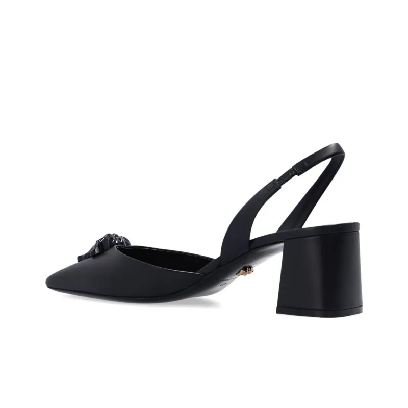 FANSIZHE La Medusa Chunky Heel High Heels Women's Black-2