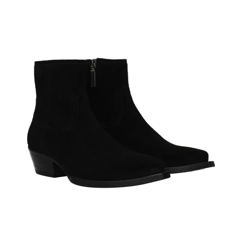 SAINT LAURENT Lukas 40mm Cowboy Ankle Boots-2