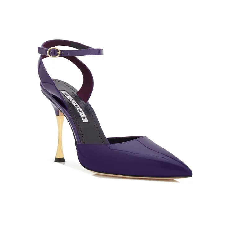 MANOLO BLAHNIK Peta High Heels Women's Purple-2