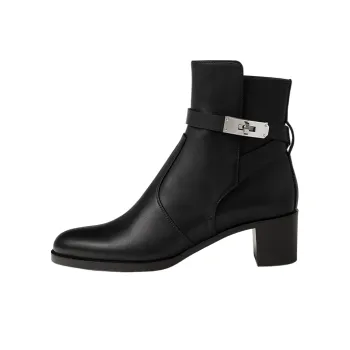 HERMES Frenchie Ankle Boots Women's Black
