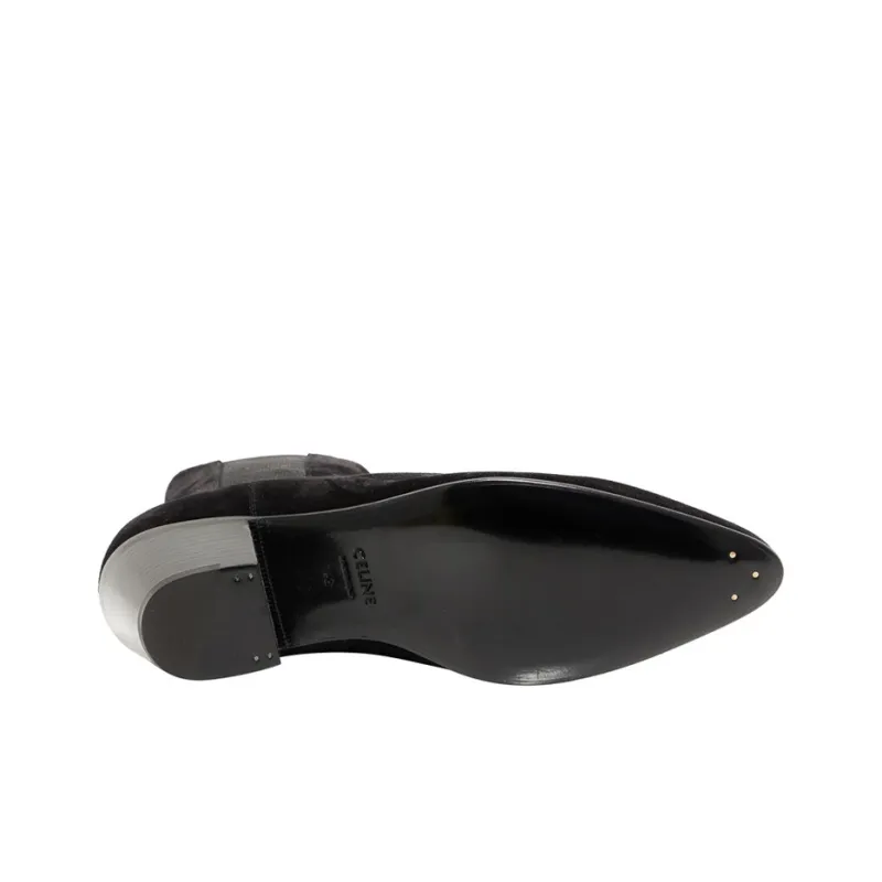CELINE Short Chelsea Boots Men's Black-4