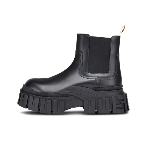 FENDI Short Chelsea Boots Men's Black