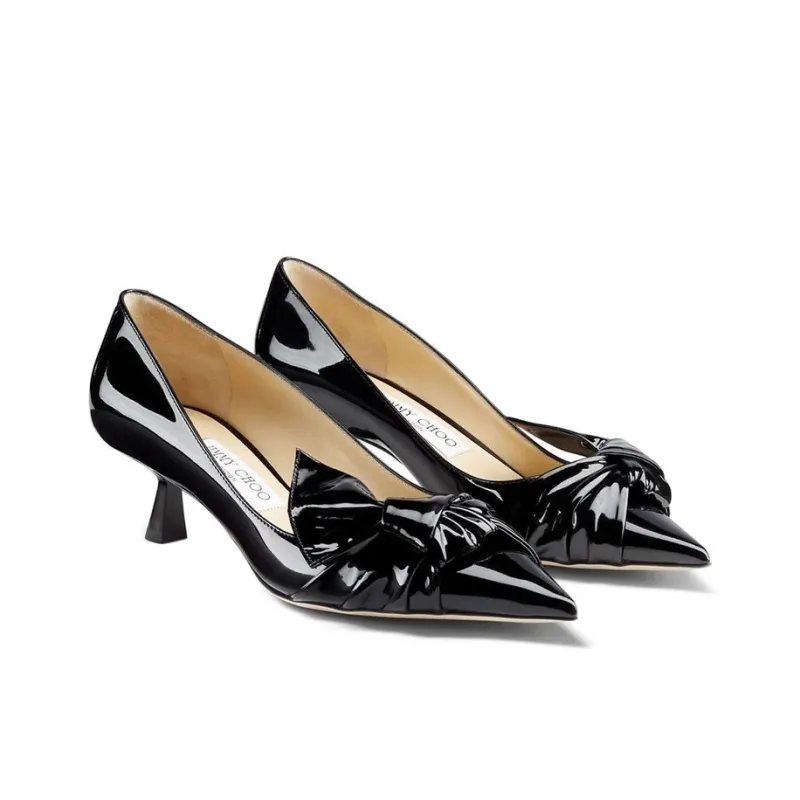 Jimmy Choo Elinor Spool Heel High Heels 4.5cm Women's Black-1
