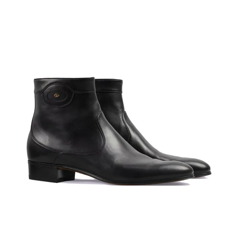 GUCCI Ankle Boot 'Logo Embellished Black'-1