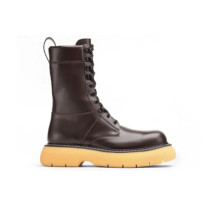 Bottega Veneta The Bounce Leather Boots Brown-1