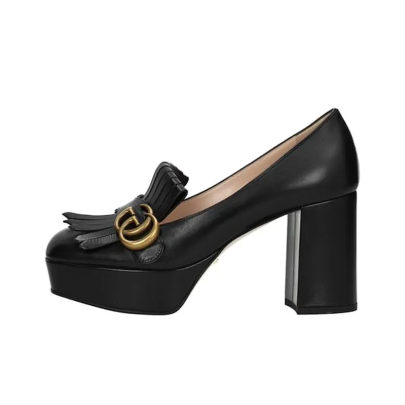 GUCCI Platform Fringe Loafers-0
