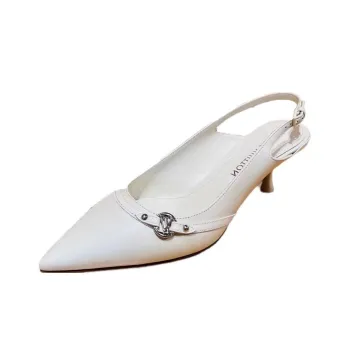 LOUIS VUITTON Slim Heel High Heels Women's White