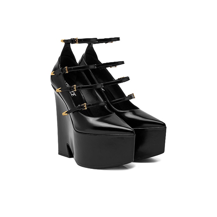 VERSACE Tempest Calf-leather Platform Pumps - POIZON