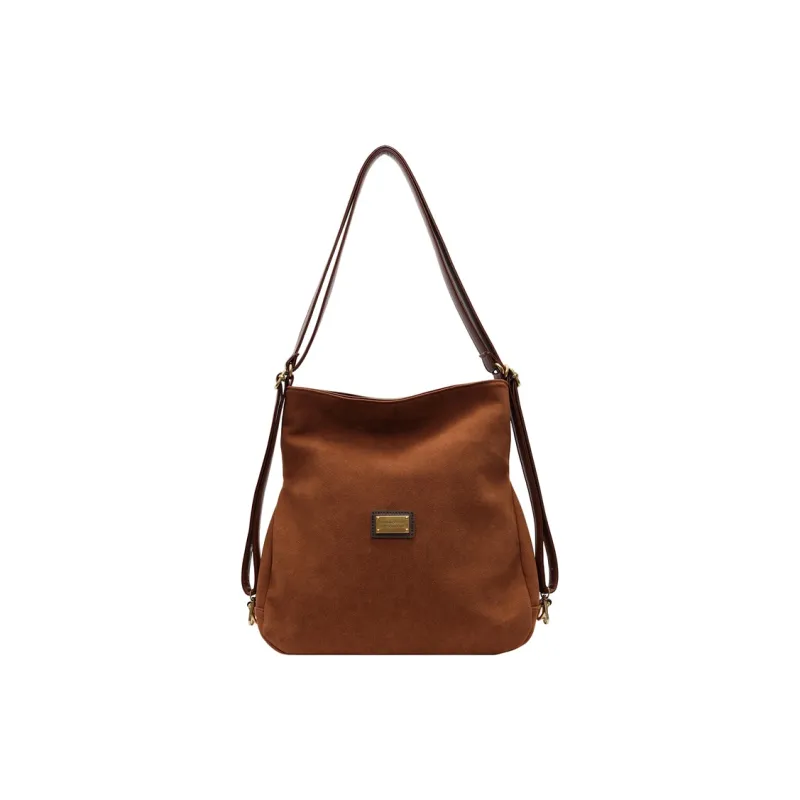 SUN ERATH&U Leather Velvet Shoulder Bag Women's Multicolor-0