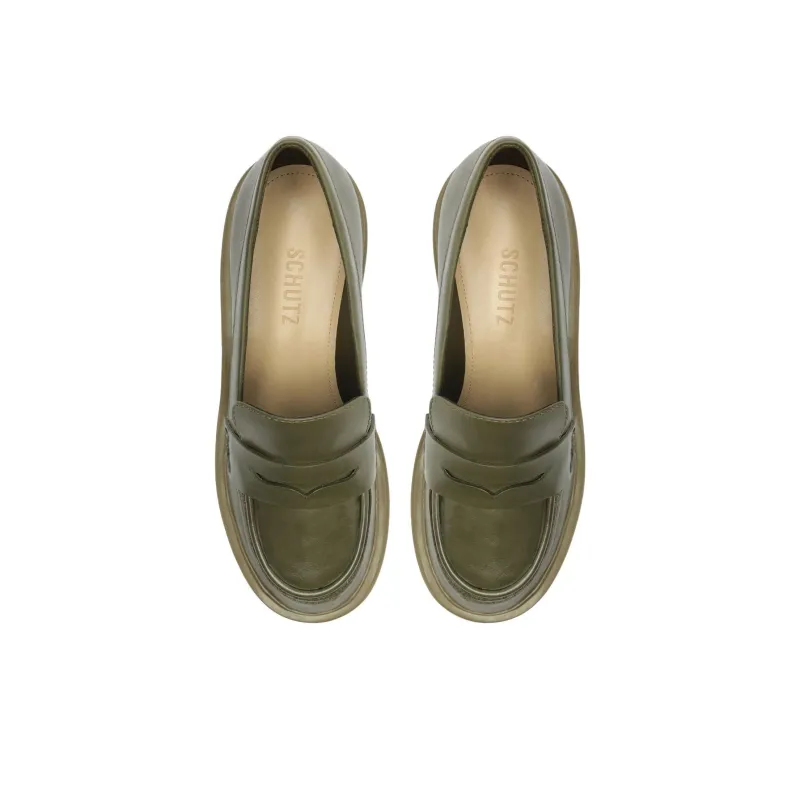 Schutz Viola Platform High Heels 7.3cm Women's Green-4