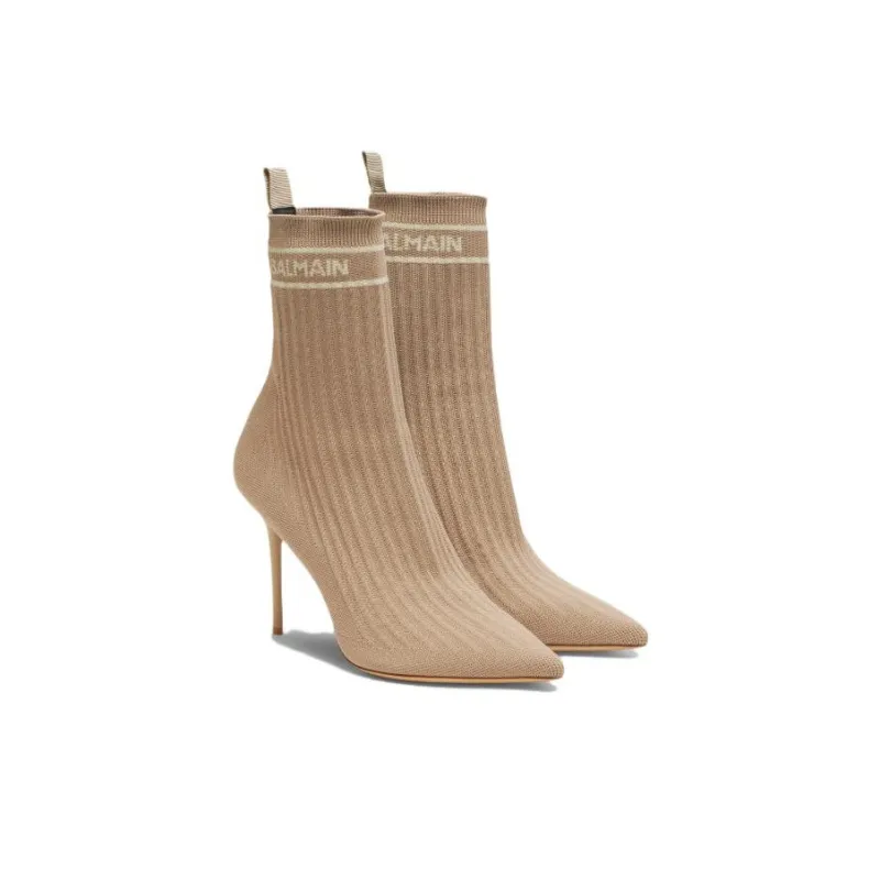 BALMAIN Pointed-toe Sock-style Boots-2
