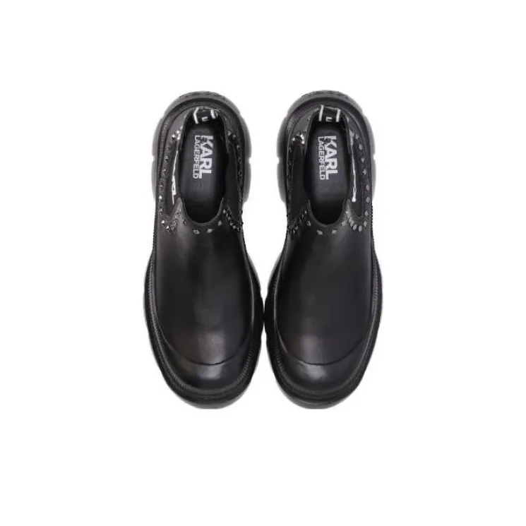 KARL LAGERFELD Chunky Logo-print Chelsea Boots-4