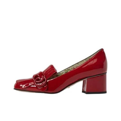 GUCCI Block Heel High Heels Women's Red