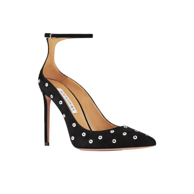 AQUAZZURA Love Affair Slim Heel High Heels 10.5cm Women's Black-3