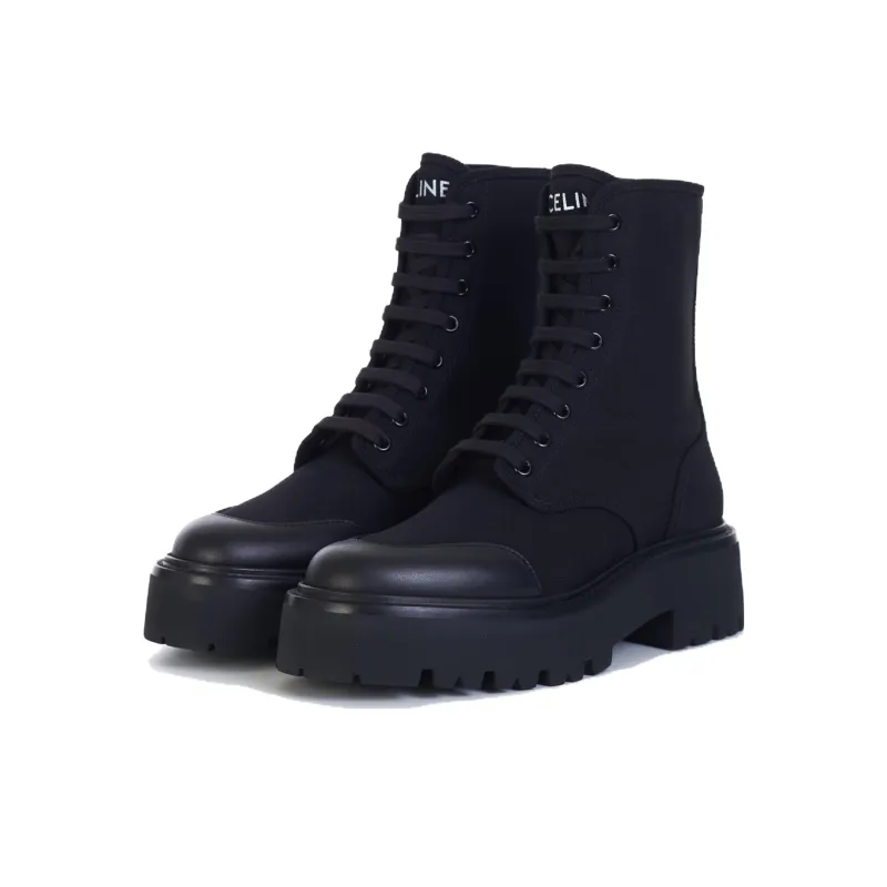 CELINE Lace Up Boot Black-2