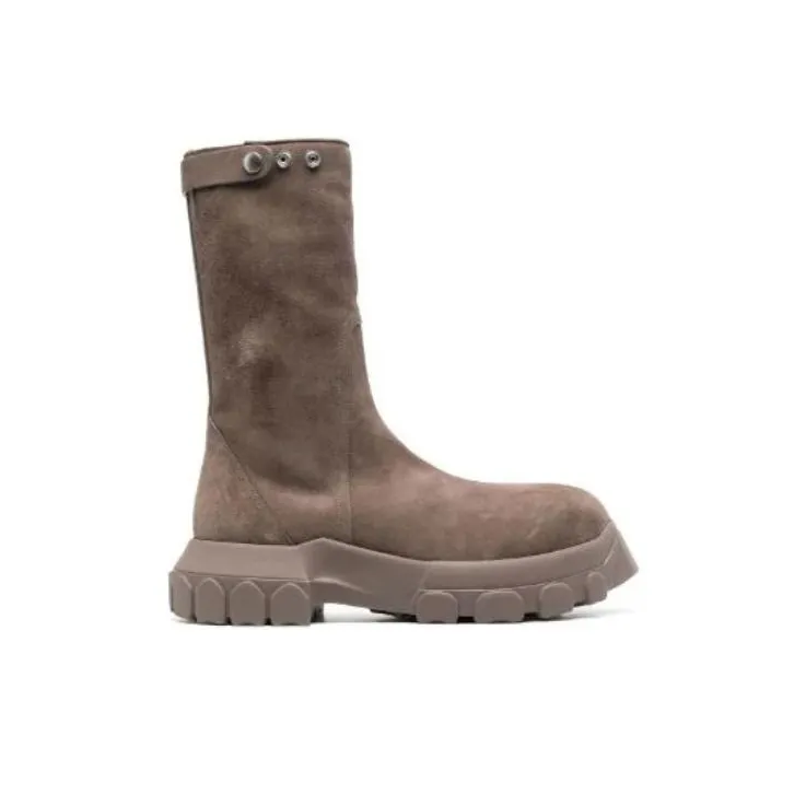 RICK OWENS/RO Bozo Tractor Ankle Boots Men's Brown-1