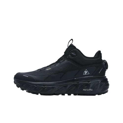 FILA BOA EXPLORER Anti Slip Wear Resistant Mid Top Outdoor Shoes Men's Black