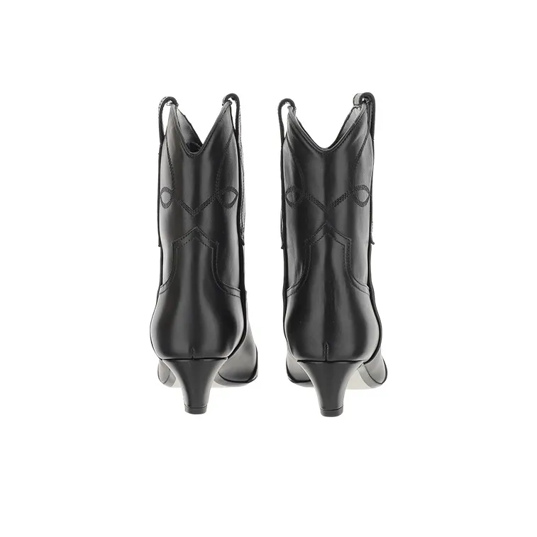 KHAITE The Dallas 45mm Leather Ankle Boots-4