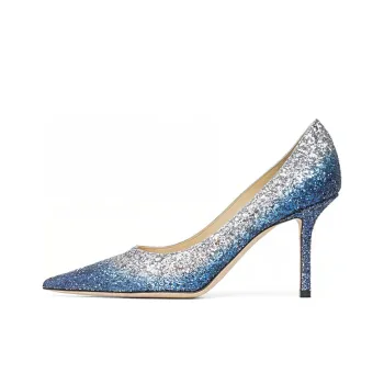 Jimmy Choo LOVE Slim Heel High Heels 8.5cm Women's Blue