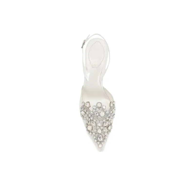 René Caovilla Veneziana 50mm Crystal Slingback Pumps-4