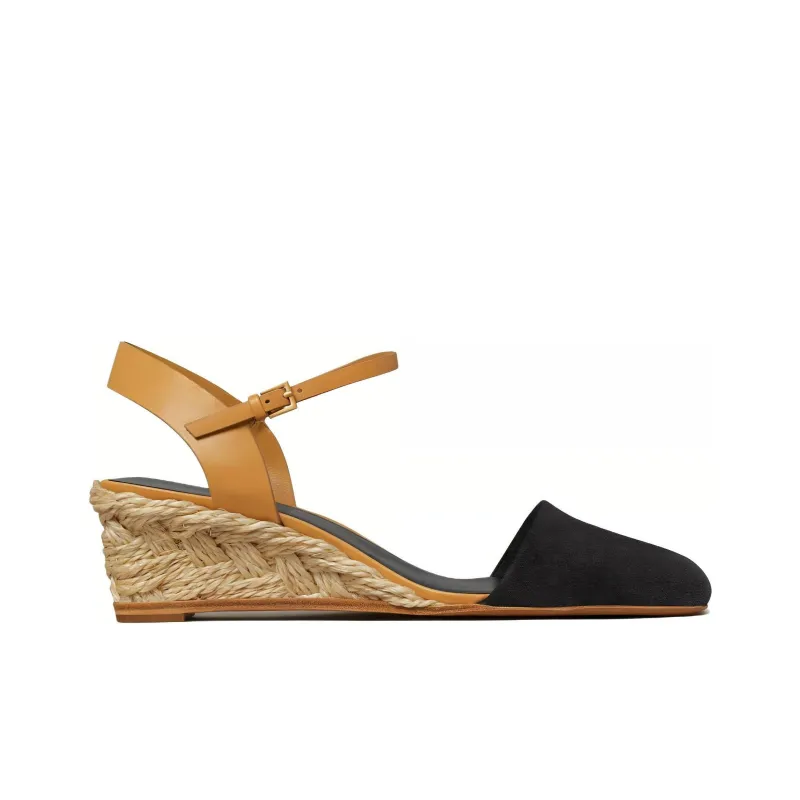 TORY BURCH Wedge Heel High Heels 5cm Women's Brown Black-1