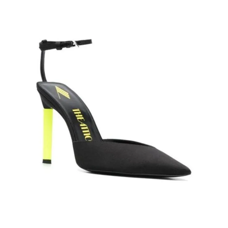 The Attico Perine Contrasting Heel Pointed Toe Pumps-2