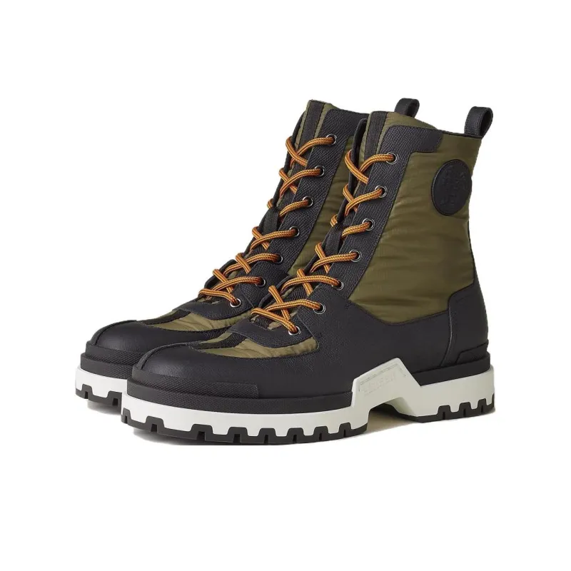 HERMES Grip Ankle Boots Men's Khaki Black-2