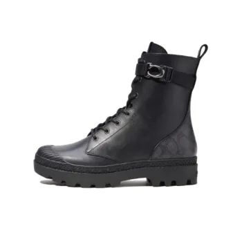 COACH Logo-plaque Leather Ankle Boots