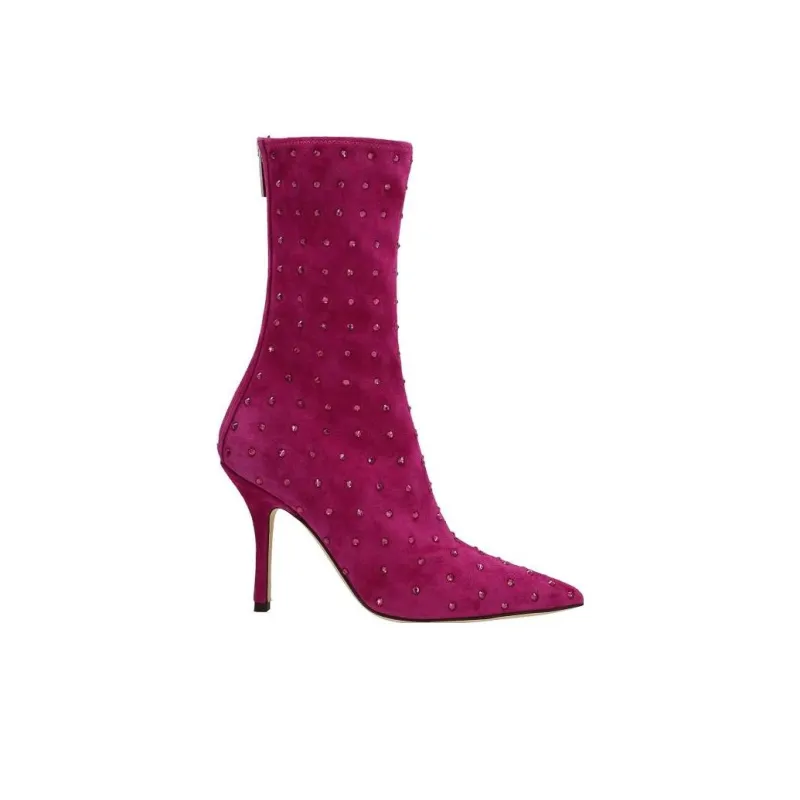 Paris Texas 95mm Stud-detail Suede Boots-1