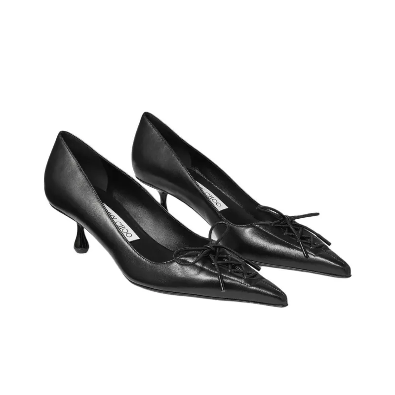 Jimmy Choo Scarlett Irregular Heel High Heels 5cm Women's Black-2