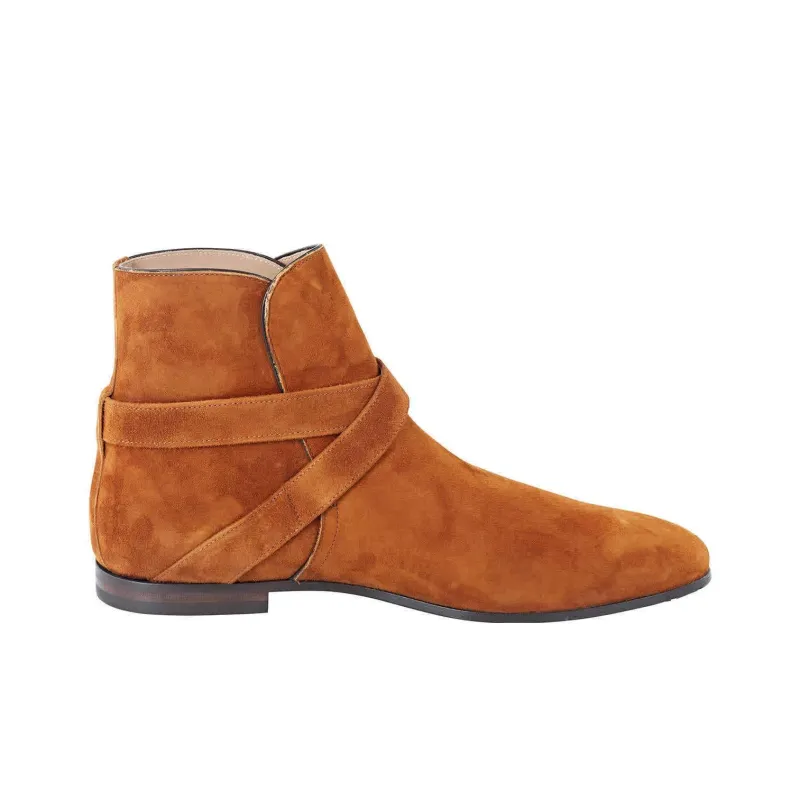 FERRAGAMO GANCINI Ankle Boots Men's Brown-1