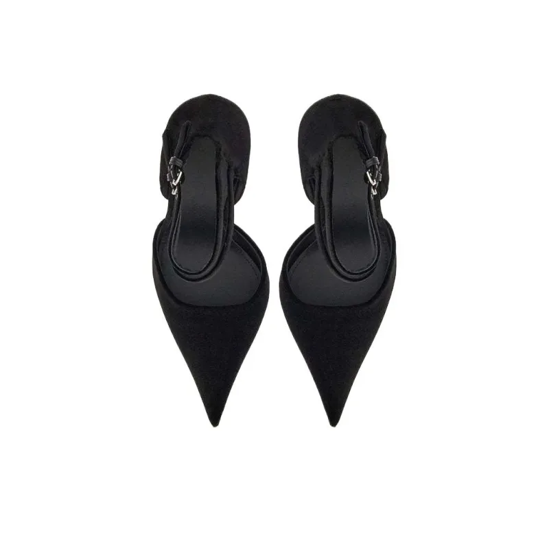 FERRAGAMO Wedge Heel High Heels 10.5cm Women's Black-3
