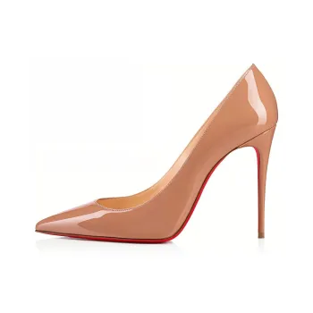 Christian Louboutin Kate 100mm Pump Nude Patent Leather Women's