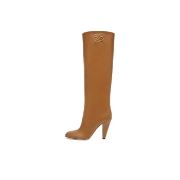 FENDI Knee High Boots 9.5cm Women's Brown