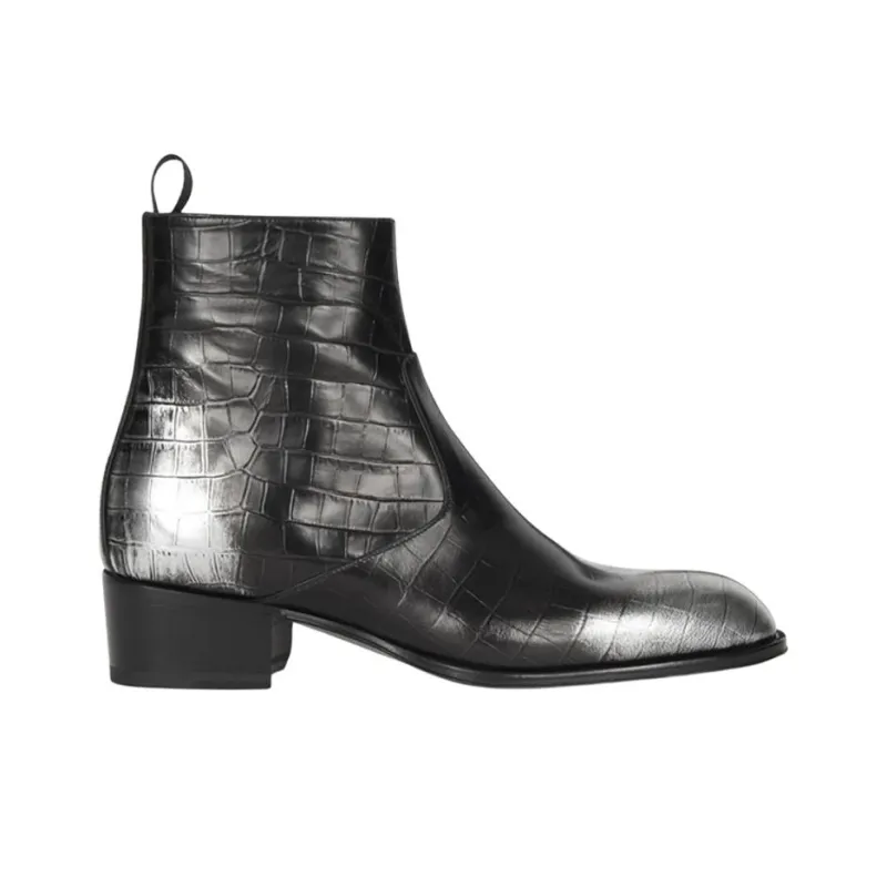 Giuseppe Zanotti/GZ Ector Ankle Boots 4cm Men's Black-1