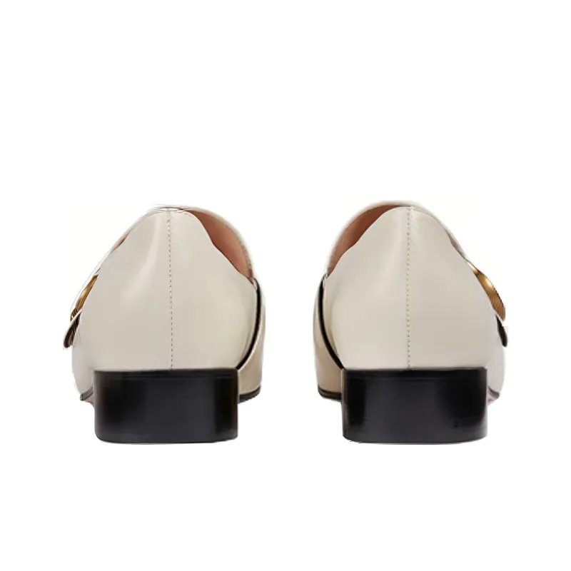 GUCCI Double G Block Heel High Heels Women's White-3