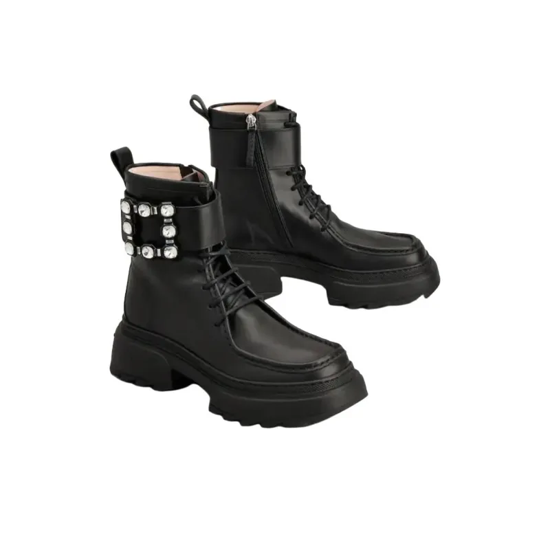 Roger Vivier Embellished Lace Up Boots Women's-2