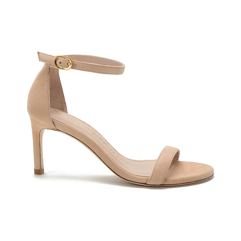 Stuart Weitzman/SW Slim Heel One Strap Sandals 7.5cm Women's Cream Ecru-1