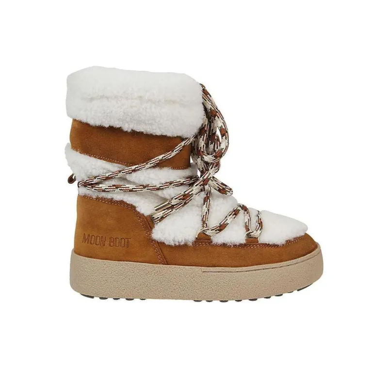 Moon Boot Ltrack Shearling Suede Boots-1