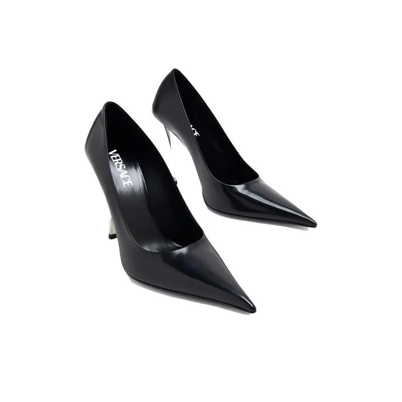 VERSACE Pin Point Leather Pumps-2