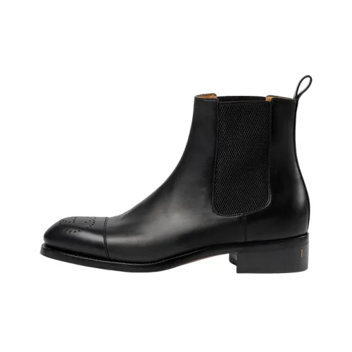 GUCCI Short Chelsea Boots Men's Black