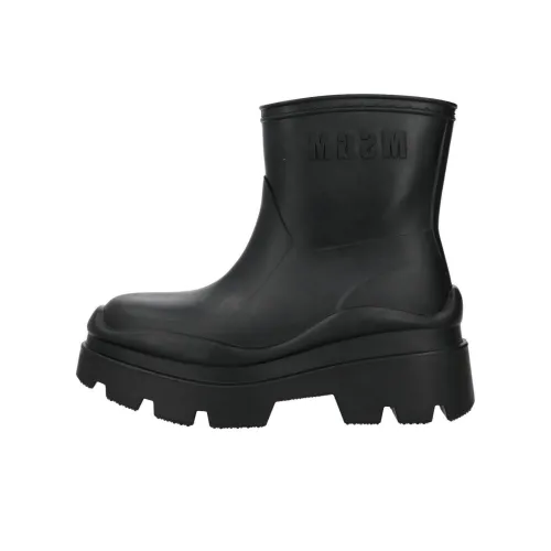 MSGM Logo-embossed Ankle Boots