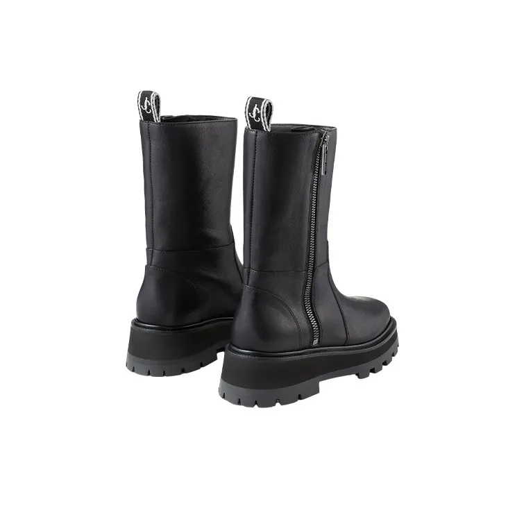 Jimmy Choo Bay Flat Chunky Leather Boots-3