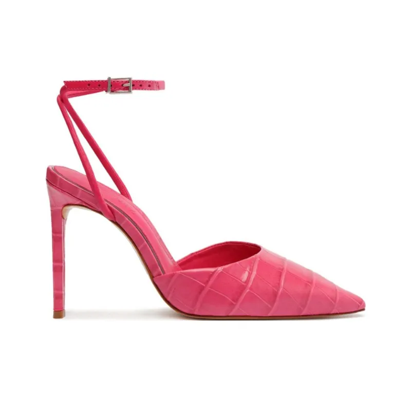 Schutz Deby Slim Heel High Heels 10cm Women's Pink-1