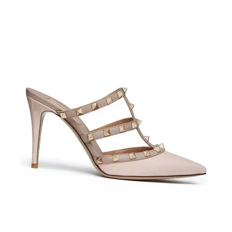 Valentino Rockstud High Heels Women's Nude-1