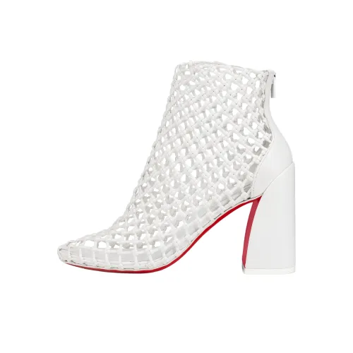 CL LUBOTING Porlibooty Ankle Boots 8.5cm Women's White