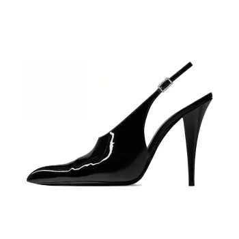 SAINT LAURENT Raven Pointed Toe Slingback Pumps