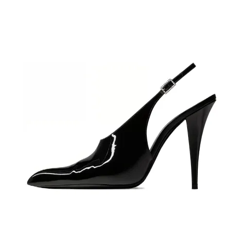 SAINT LAURENT Raven Pointed Toe Slingback Pumps
